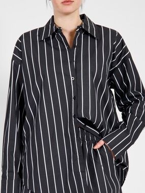Brunette the Label Striped Button Up Shirt